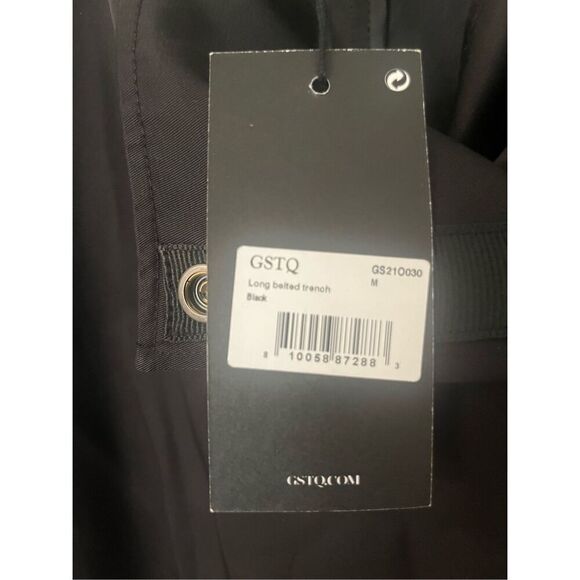 GSTQ Women's Convertible Trench Black Size Medium NEW NWT - Picture 8 of 10